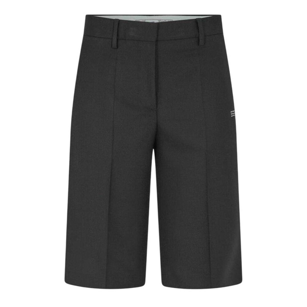 Off White Womens/Ladies Denim Solid Shorts / Black/White